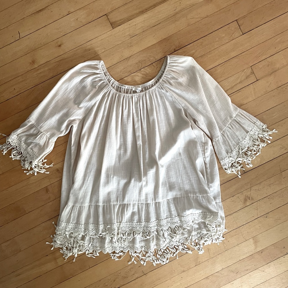 Boutique Blouse- off the shoulder
